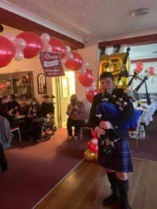 Bobby playing for Quarries homes anniversary
