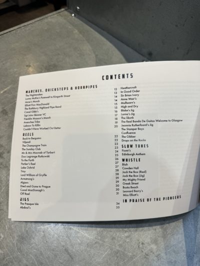 The Crofthead Collection contents page
